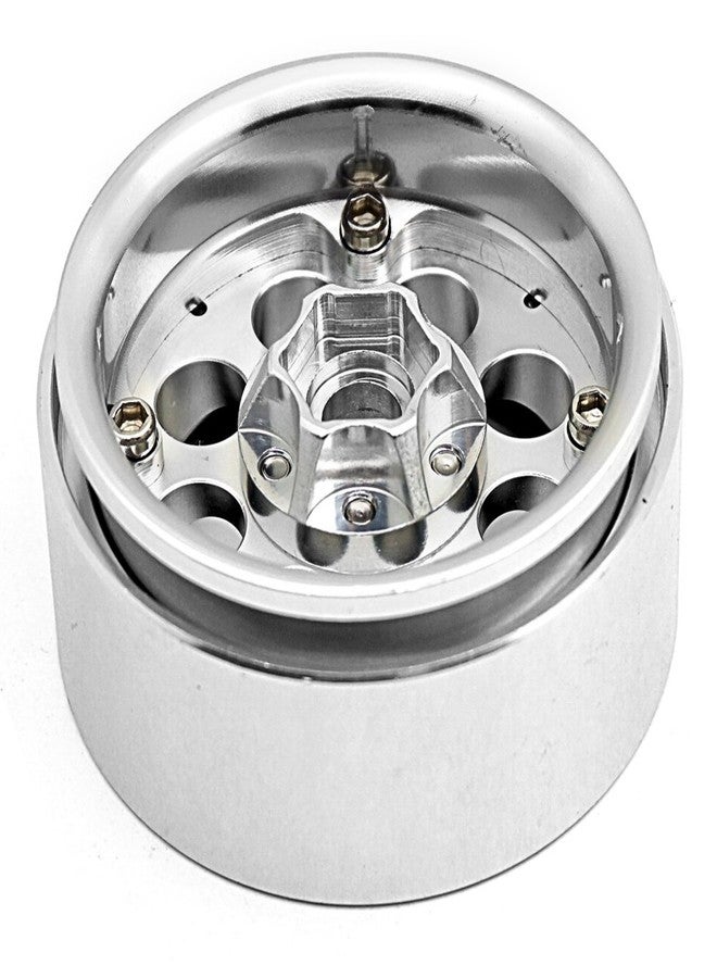 WEFEINO 1.9" Beadlock Wheels Rims for 1/10 Axial Wraith SCX10 CC01 F350 D90 90034 RC Crawler Car (Silver+Black) - Image 5